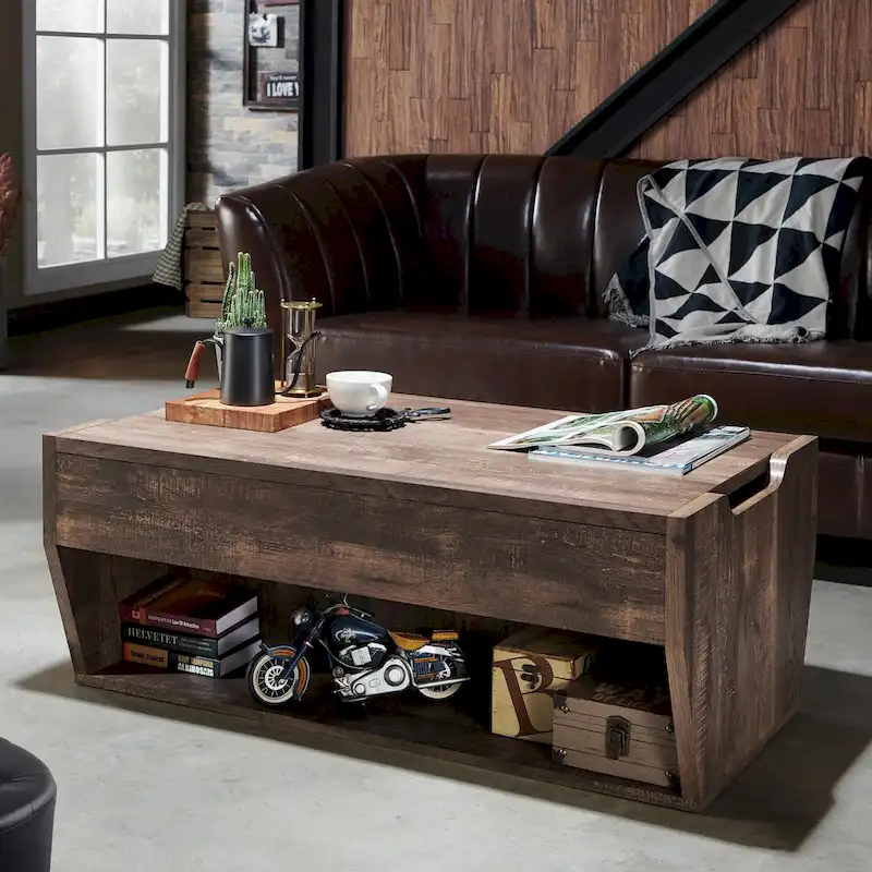 Rere Rustic 41-inch Wood Lift-top Coffee Table
