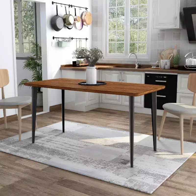 60 Shirin Mid-Century Wood Dining Table - HOMES: Inside + Out