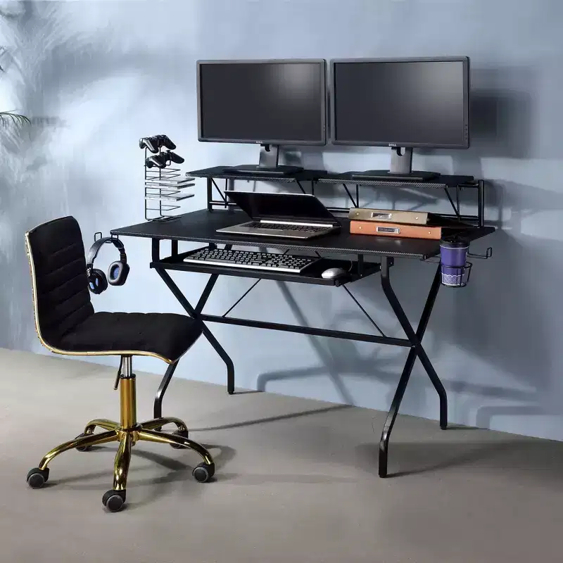 45 in.H Black Color Steel Standing Desks with No Storage