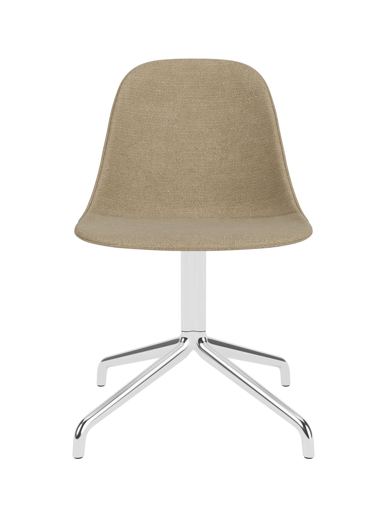 Swivel Side Dining Chair, Polished Aluminium Star Base ¨C 25mm Foam