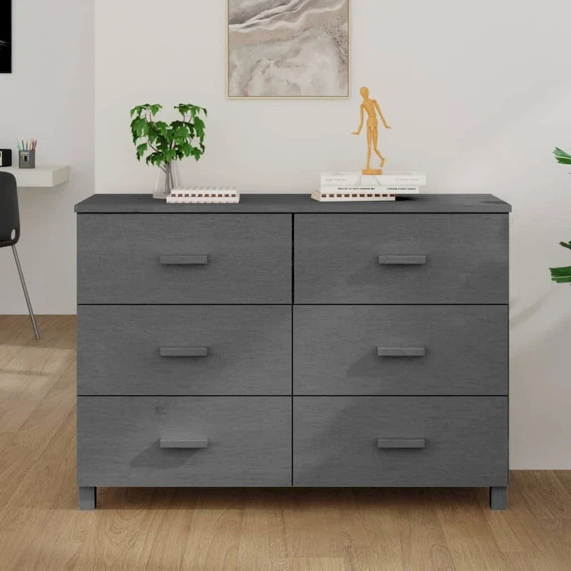 Sideboard Buffet Console Cabinet with Storage Solid Wood Pine - 44.5x15.7x31.5