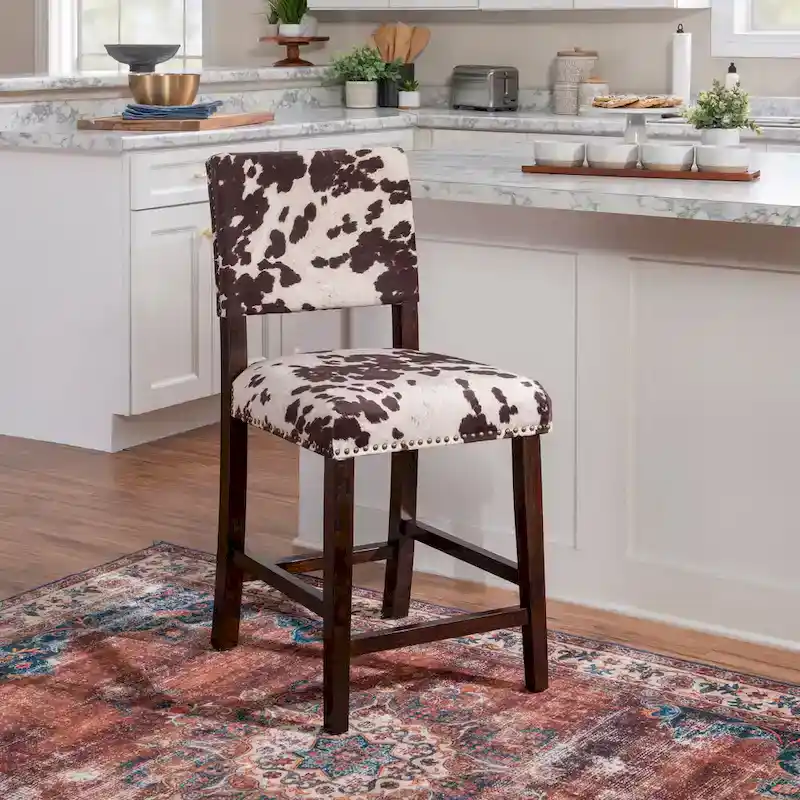 Cow Print Counter Stool