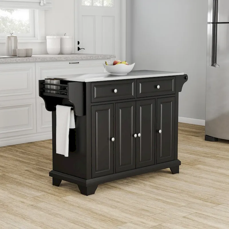 Stainless Steel Top Full Size Kitchen Island/Cart - 18d x 51.5w x 36h