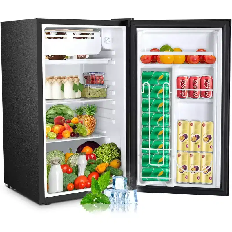 ZAFRO 3.2 Cu.ft Mini Fridge with Freezer, Reversible Door, Adjustable Thermostat, Energy Efficient, Low Noise for Dorm, Office, Bedroom