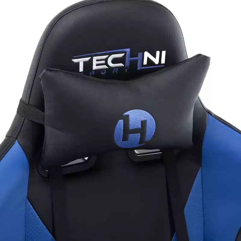 Adjustable Ergonomics Gaming Chair, 360 Swivel Office Chairs with Head&Lumbar Pillow, 90-150 Reclining Chair for Office&Home, 250lbs Max, Blue