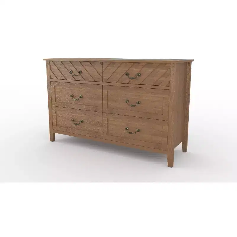 V-shaped six-drawer chest