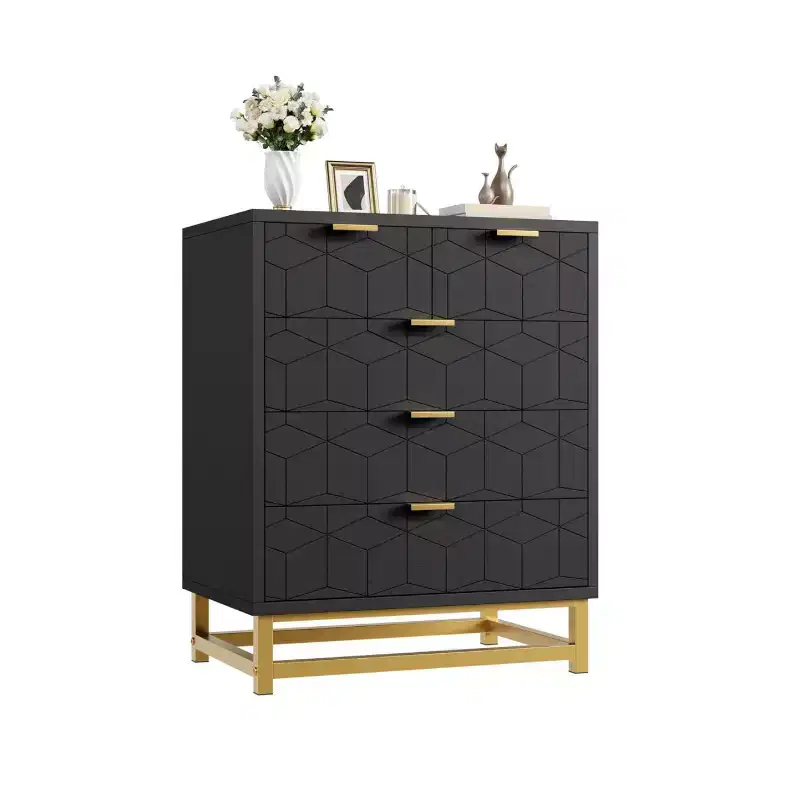 Five-Drawer Dresser with Metal Legs