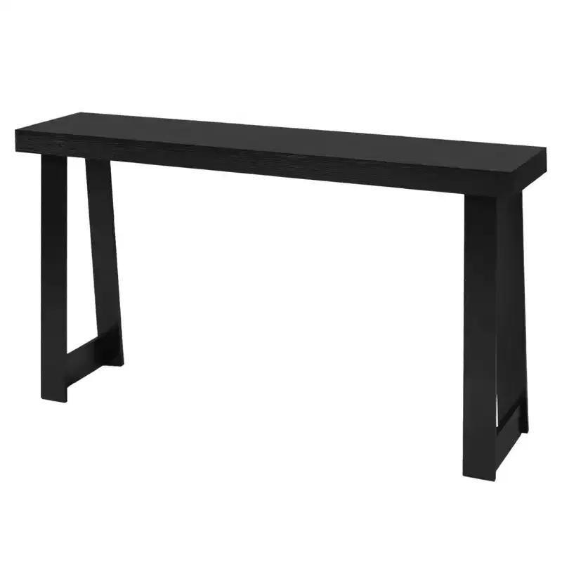 VEVOR 56 in Console Table, Modern Desk Behind the Couch, Wooden Rectangle Entrance Desk, Narrow Long Sofa Table Accent Stand, Ideal for Hallway,Black
