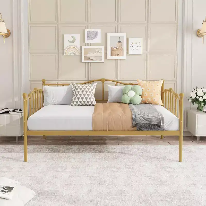 Space-Saving Twin Daybed Sofa Bed Frame with Trundle for Living Room & Bedroom