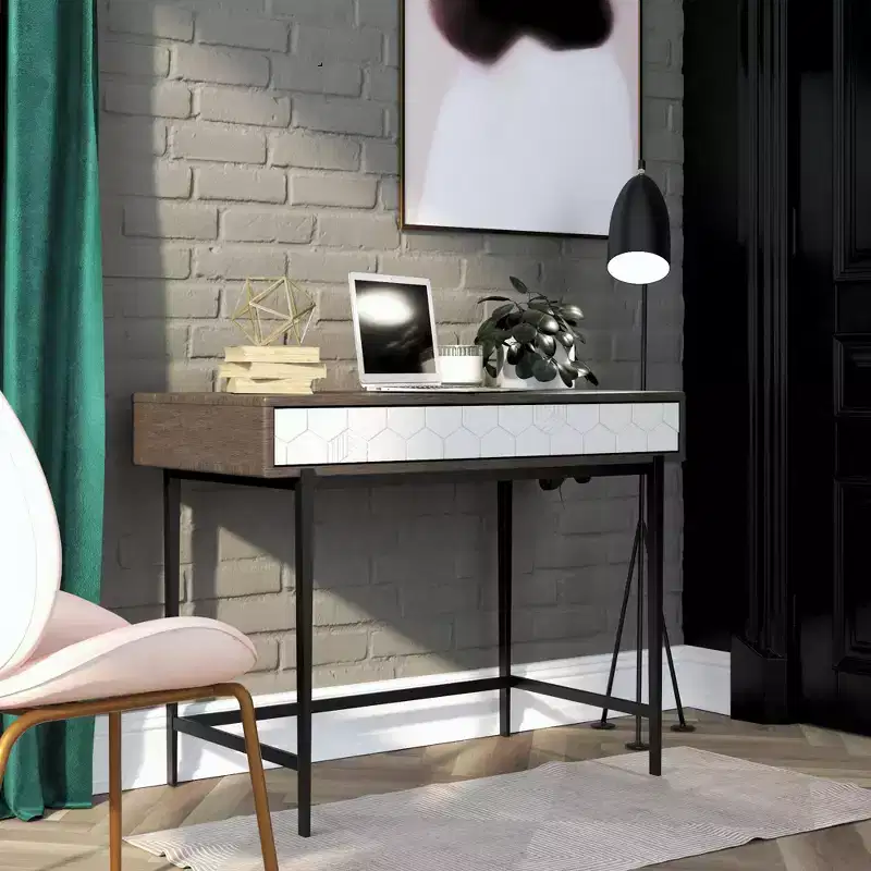 Moulton Modern 39 Computer Desk with Metal Legs